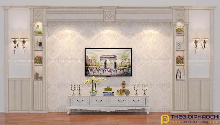 nghệ thuật trang trí phào chỉ nội thất khung art tường